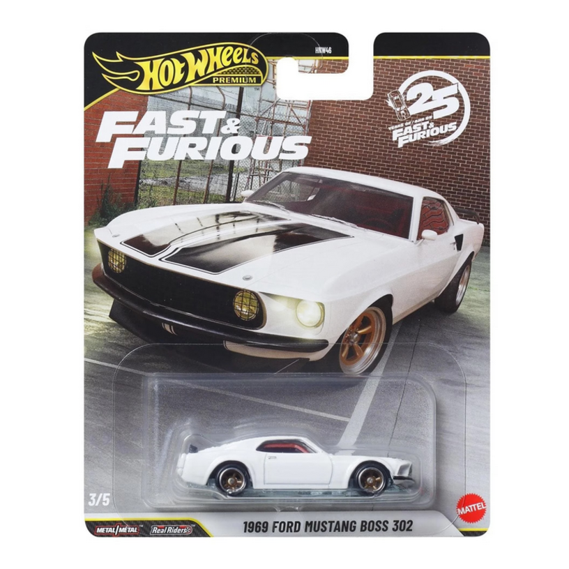 Hot Wheels Premium Fast And Furious 25 Years 1969 Ford Mustang Boss 302 Hnw46