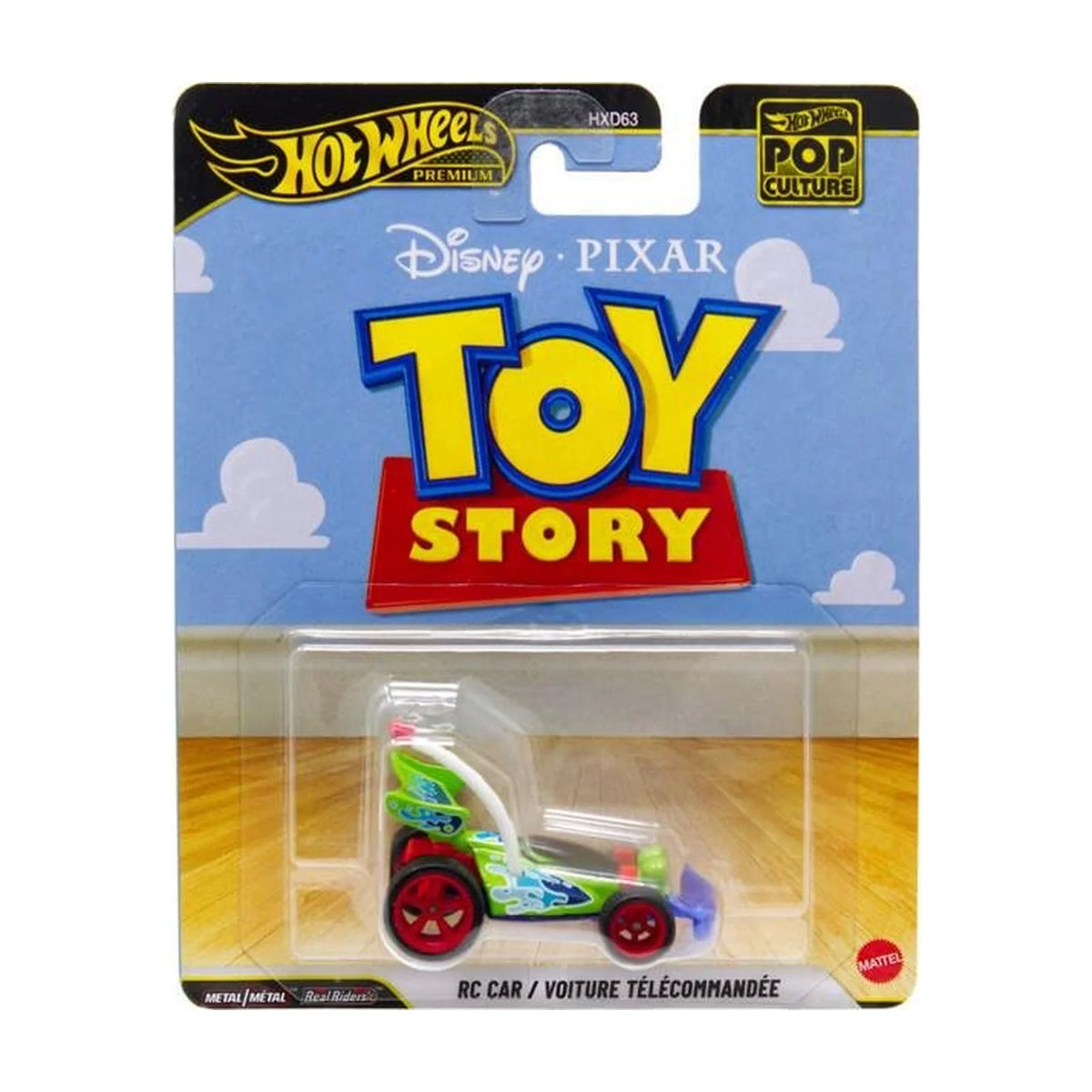 Toy Story RC Car - Hot Wheels Premium Pop Culture Disney Pixar 1:64 - Complete Toy Story front packaging