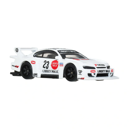 LB Super Silhouette Nissan Silvia S15 - Hot Wheels Premium Aero Styles 1:64 - Complete white Nissan Silvia S15, right front view