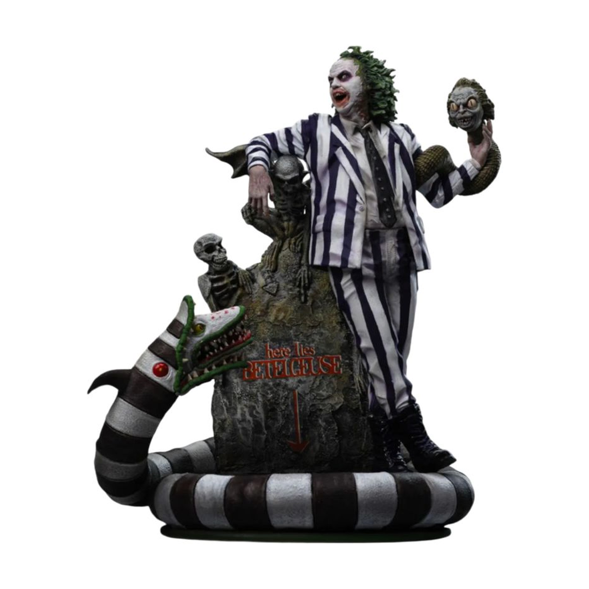 Beetlejuice - Beetlejuice Beetlejuice Art Scale 1:10 Statue - Iron Studios â€” Complete statue front view on white