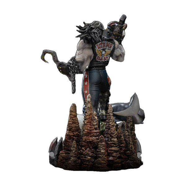 Lobo Unleashed - DC Comics Art Scale 1:10 Statue - Iron Studios â€” Complete statue alternate view on white