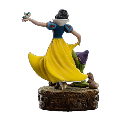 Snow White and Dopey - Disney Art Scale 1:10 Statue - Iron Studios â€” Complete statue rear view on white