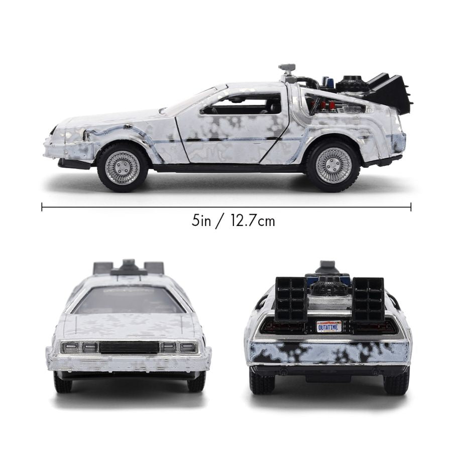 Back To The Future - Delorean (Frosted) 1:32 Scale Vehicle With Truck Box