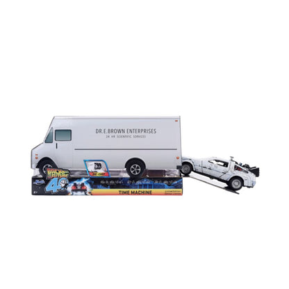 Back To The Future - Delorean (Frosted) 1:32 Scale Vehicle With Truck Box