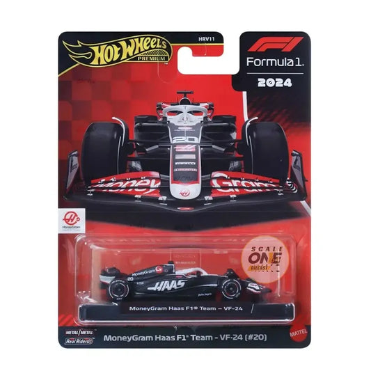 Hot Wheels Premium Formula 1 Moneygram Haas F1 Team Vf-24 - 1:64 Scale