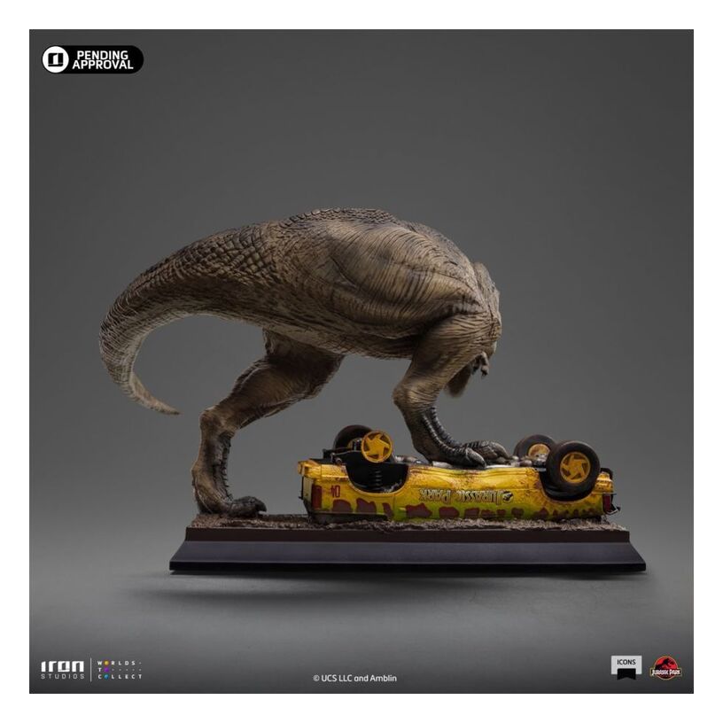 Jurassic Park T-Rex Attack Icons Statue