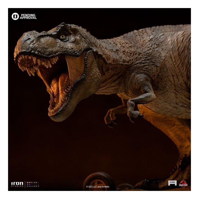 Jurassic Park T-Rex Attack Icons Statue