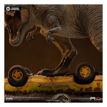 Jurassic Park T-Rex Attack Icons Statue