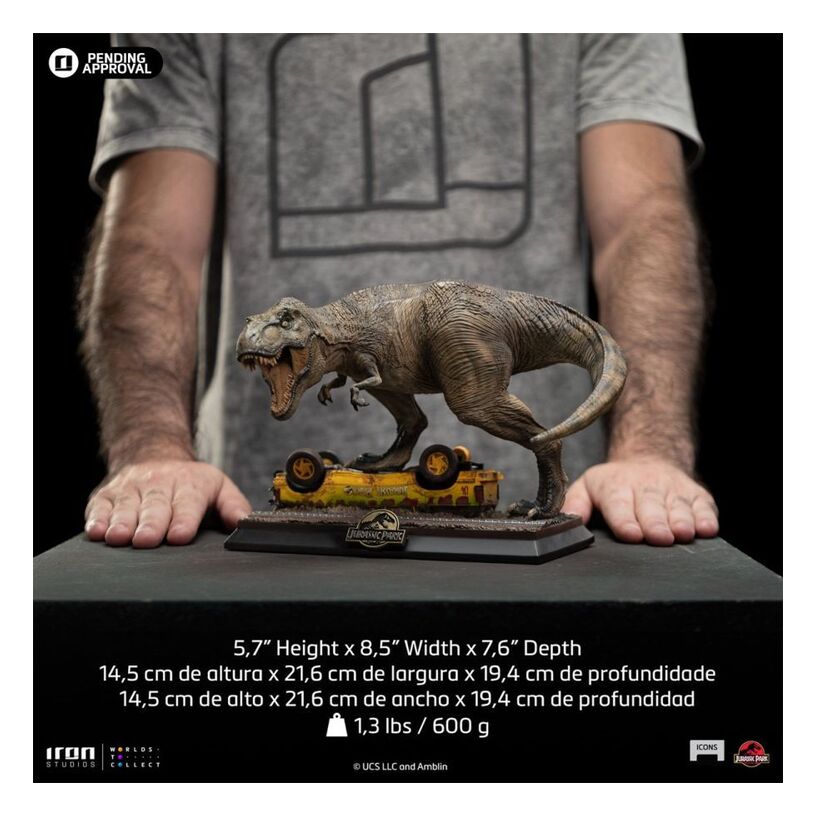 Jurassic Park T-Rex Attack Icons Statue