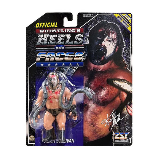 Kevin Sullivan With Snake Wrestling Heels & Faces 4.5-Inch Action Figure