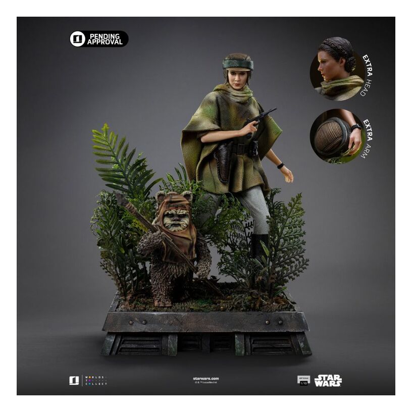 Leia And Wicket Star Wars 1:10 Statue