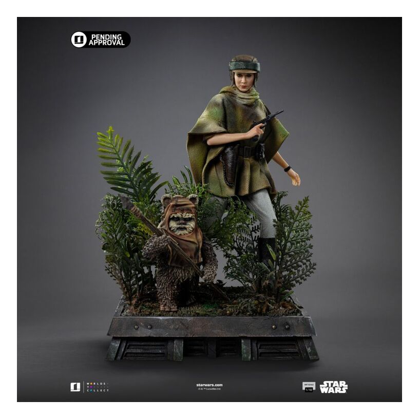 Leia And Wicket Star Wars 1:10 Statue