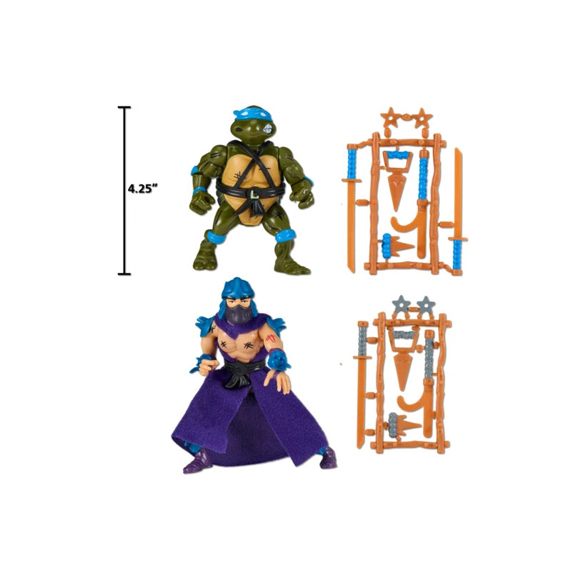 Leonardo Vs Shredder 2-Pack Tmnt Cowabunga Forever