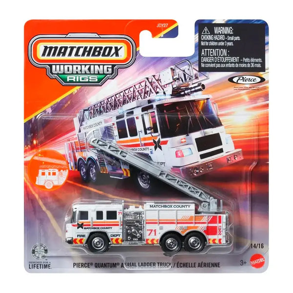 Pierce Quantum Aerial Ladder Truck Matchbox Working Rigs Jcy27-979H