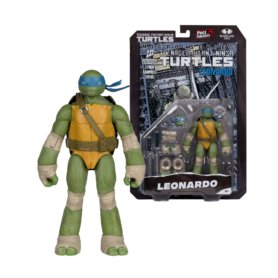 Teenage Mutant Ninja Turtles - Leonardo Page Punchers 5" Figure With Comic