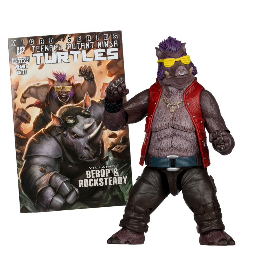 Teenage Mutant Ninja Turtles - Bebop Page Punchers 5" Figure With Comic