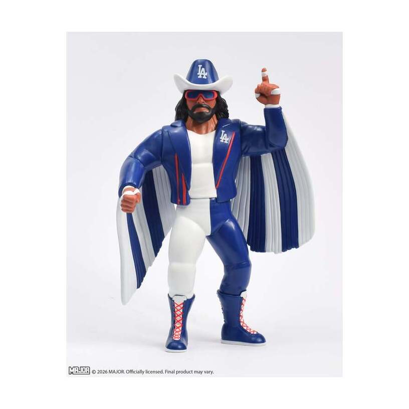 Major Big Rubber Guys Macho Man Randy Savage Los Angeles Dodgers 8-Inch Figure
