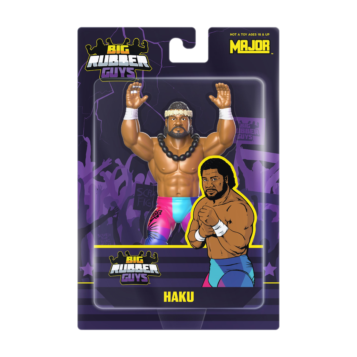 Major Big Rubber Guys Haku 8-Inch Figure — Exact retail packaging on white