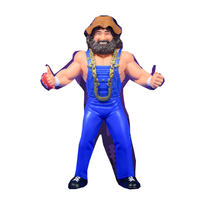 Major Big Rubber Guys Hillbilly Jim 8-Inch Figure — Complete unboxed figure on white