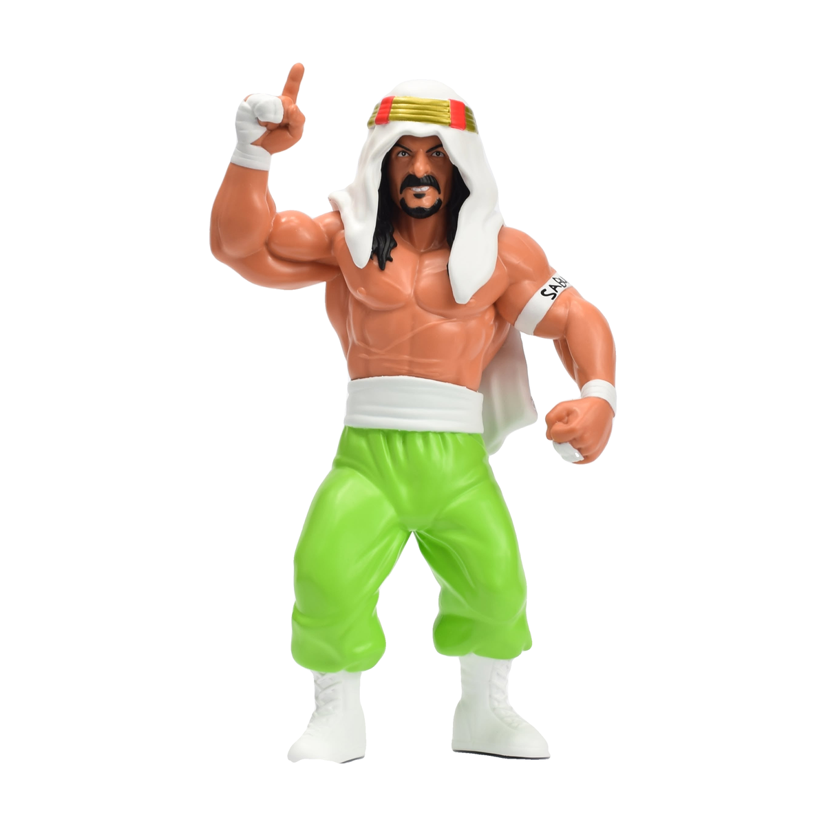 Major Big Rubber Guys Extreme Sabu 8-Inch Figure - Complete Sabu figure wearing removable headcloth on white