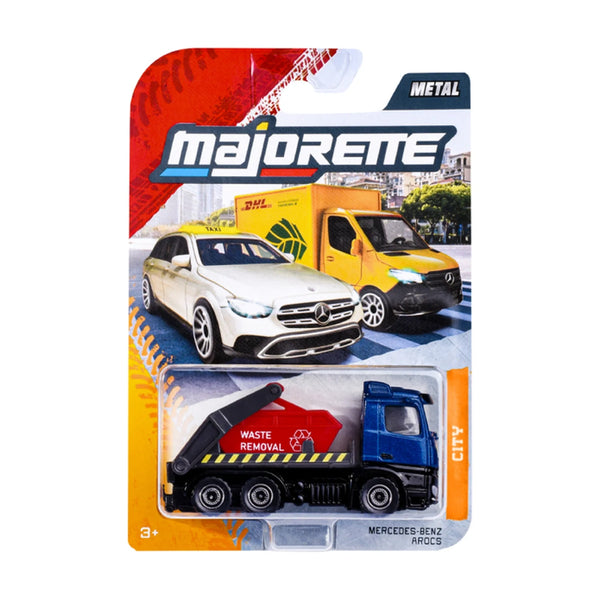 Mercedes-Benz Arocs Waste Removal Truck - Majorette City Premium - Exact carded model