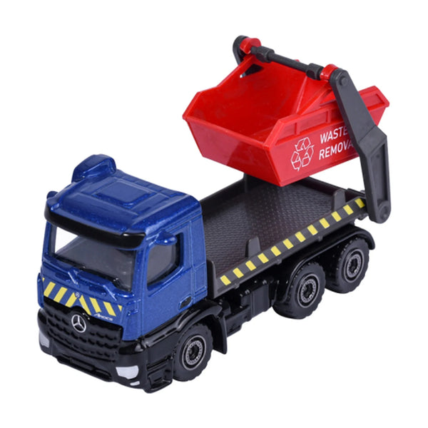 Mercedes-Benz Arocs Waste Removal Truck - Majorette City Premium - Complete unboxed model, front view