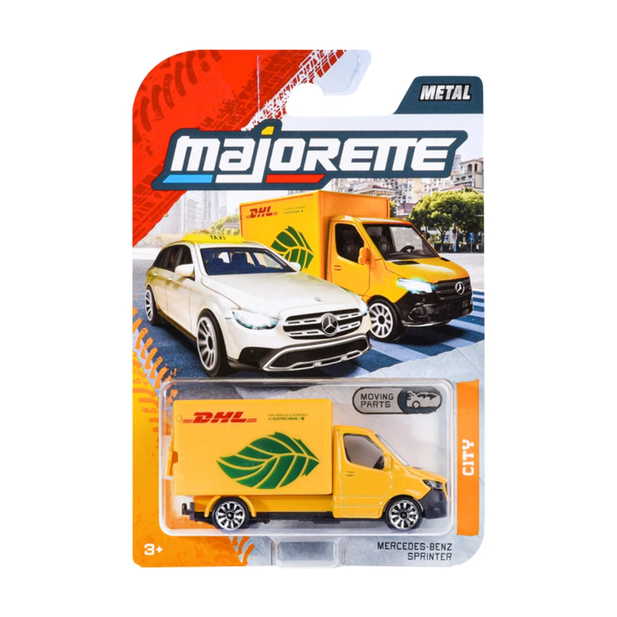 Mercedes-Benz Sprinter DHL Delivery Truck - Majorette City Premium - Exact carded model