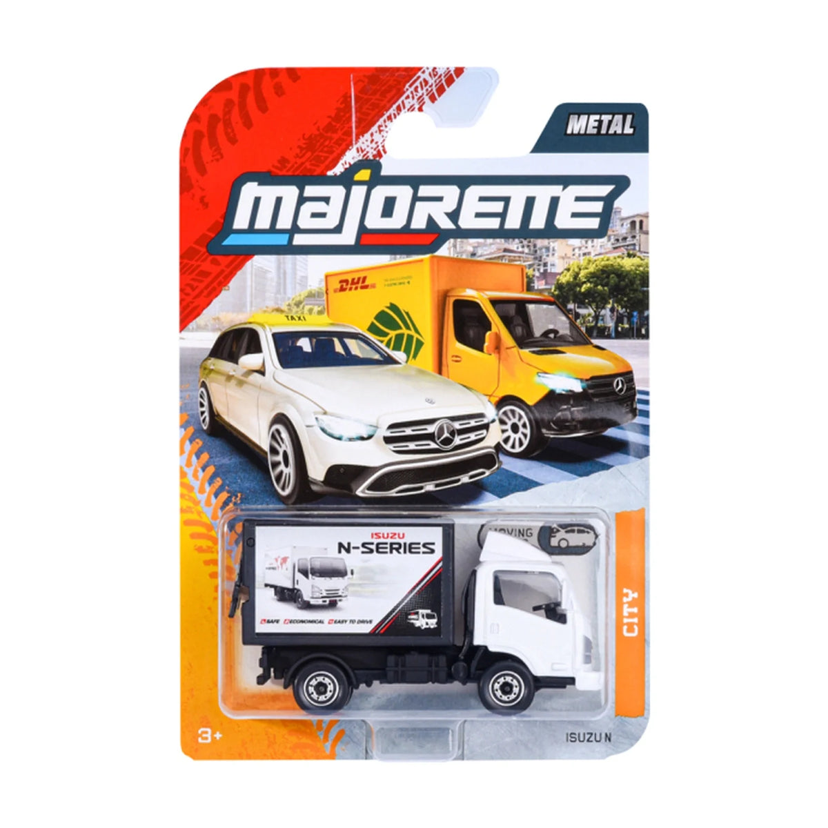 Isuzu N-Series Box Truck - Majorette City Premium - Exact carded model