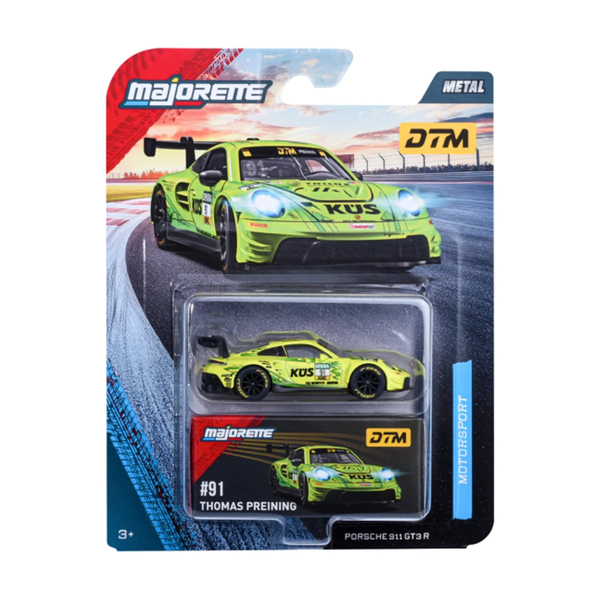 Porsche 911 GT3 R #91 Thomas Preining - Majorette DTM Deluxe - Exact carded model