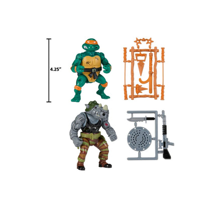 Michelangelo Vs. Rocksteady 2-Pack Tmnt Cowabunga Forever