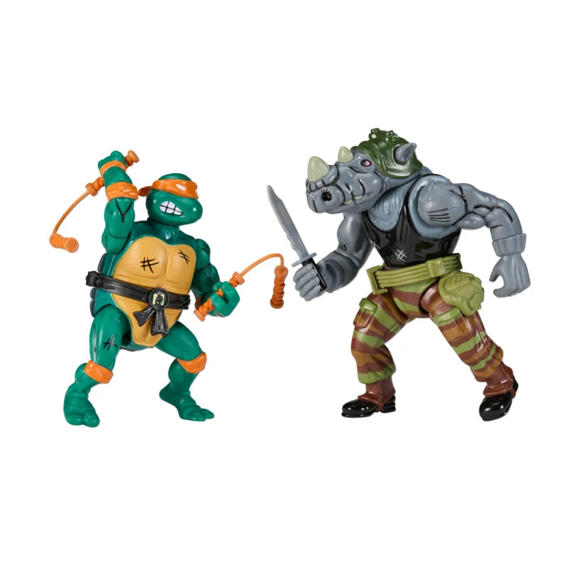 Michelangelo Vs. Rocksteady 2-Pack Tmnt Cowabunga Forever