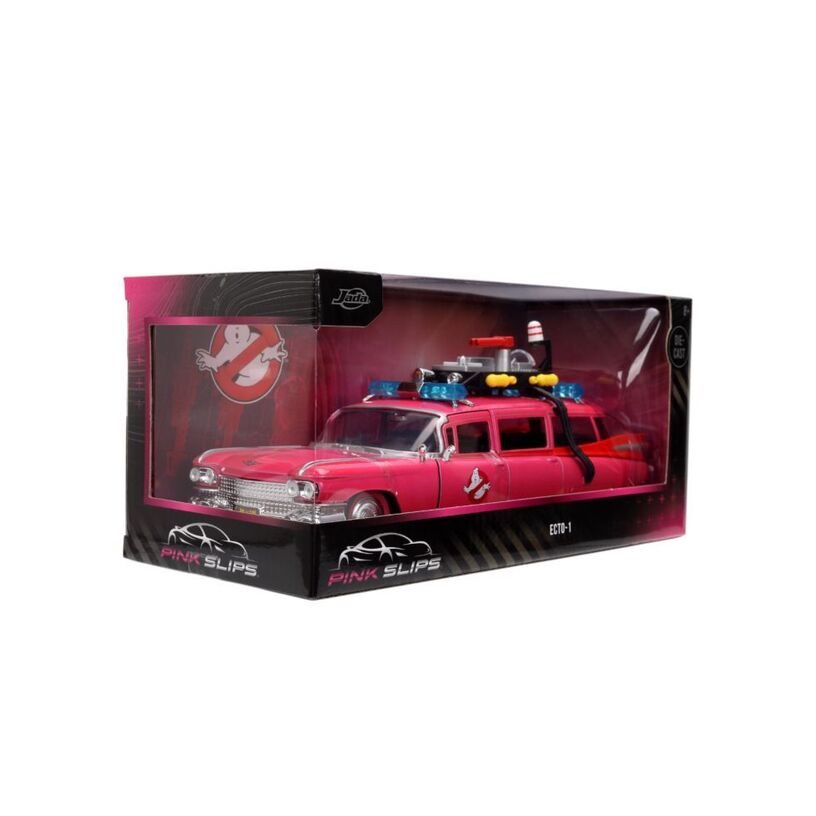Pink Slips – Ghostbusters Ecto-1 (Pink) 1:24 Scale Diecast Vehicle