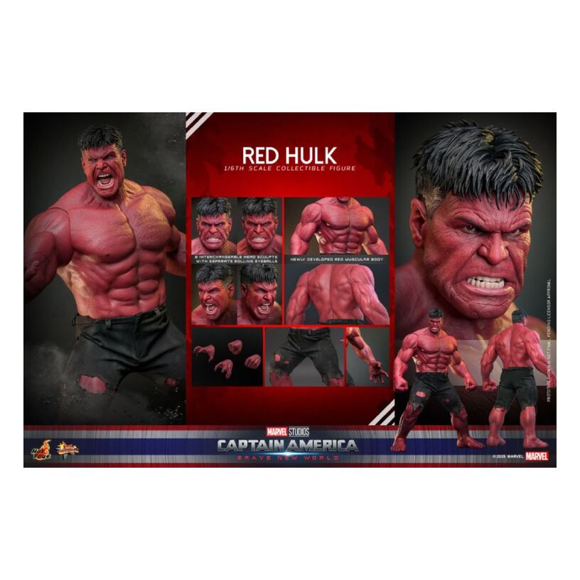 Red Hulk 1:6 Collectable Action Figure – Captain America: Brave New World