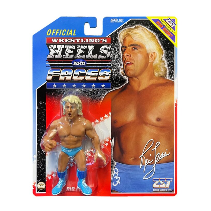 Ric Flair Blue Gear Non-Bloody 4.5-Inch Wrestling Heels & Faces Action Figure