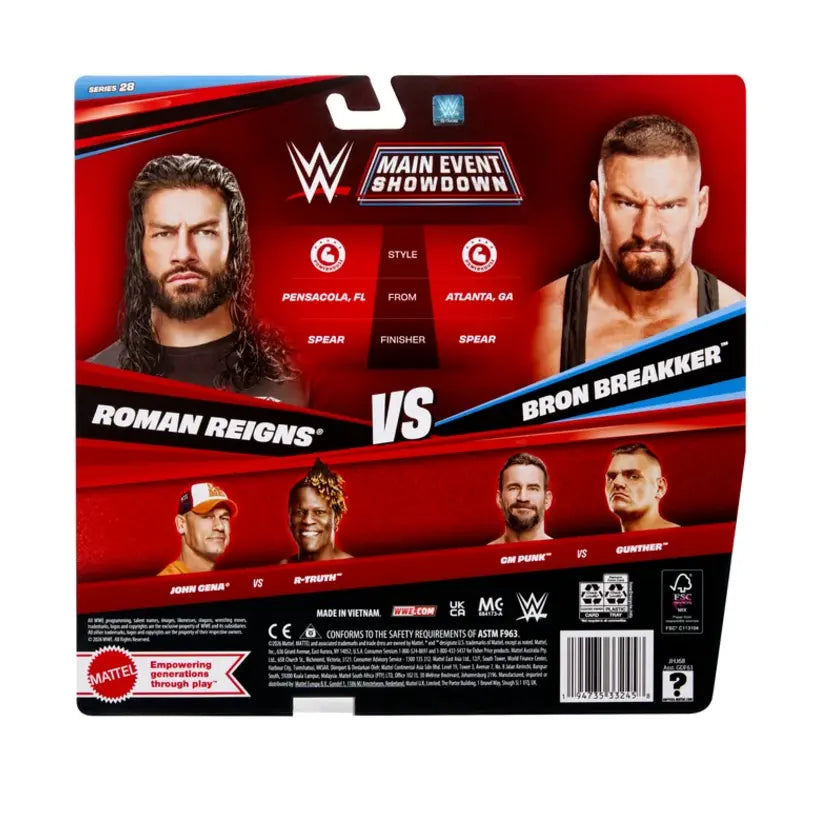 Roman Reigns Vs. Bron Breakker Wwe Main Event Showdown Series 28