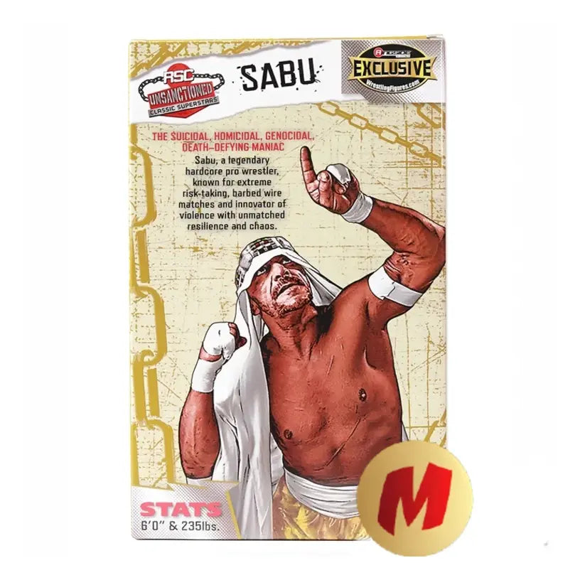 Sabu [Gold] 2026 Rsc Toys Unsanctioned Classic Superstars