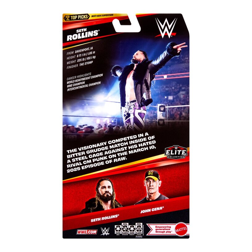 Seth Rollins Wwe Top Picks Elite Collection 2026 Wave 3 Action Figure