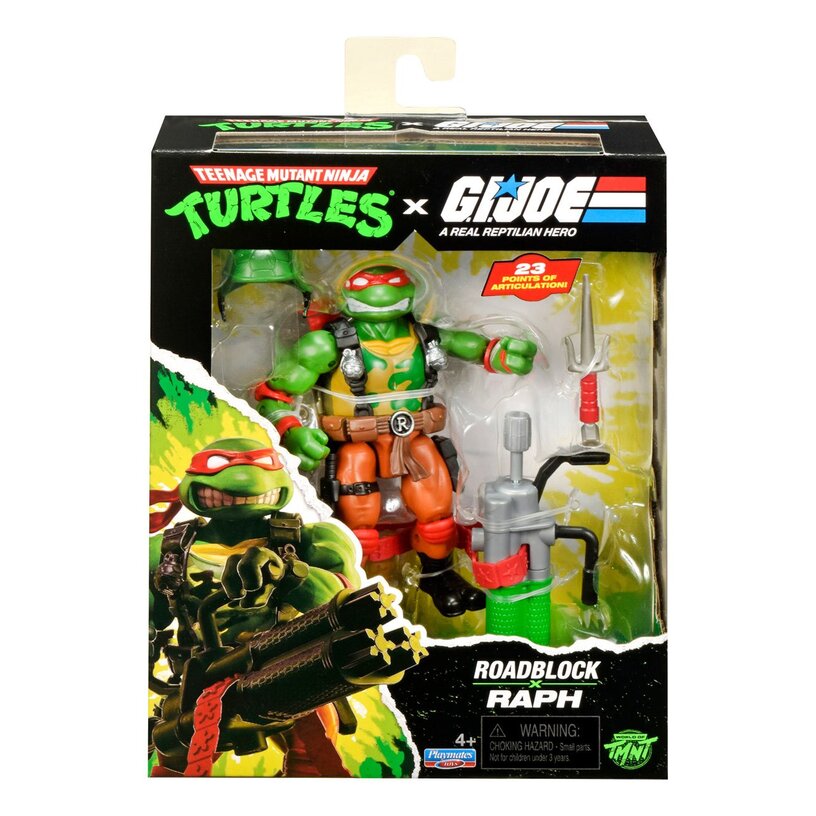Teenage Mutant Ninja Turtles X G.I. Joe Raphael X Roadblock Action Figure
