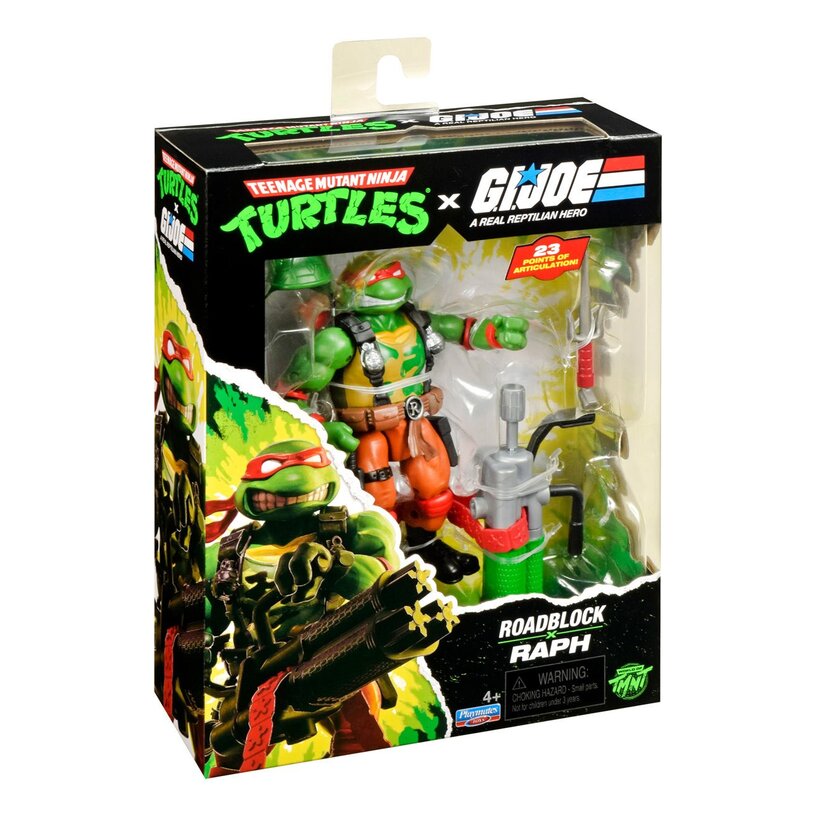 Teenage Mutant Ninja Turtles X G.I. Joe Raphael X Roadblock Action Figure