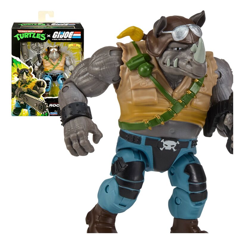 Teenage Mutant Ninja Turtles X G.I. Joe Rocksteady X Buzzer Figure