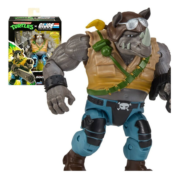 Teenage Mutant Ninja Turtles X G.I. Joe Rocksteady X Buzzer Figure