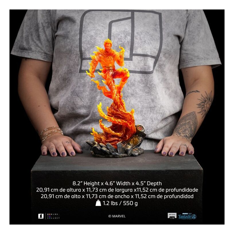 The Fantastic Four: First Steps – Human Torch 1:10 Scale Sta...