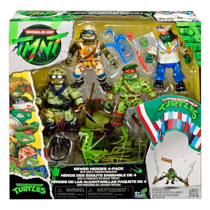 Tmnt Classic Sewer Heroes 4-Pack With Parachute