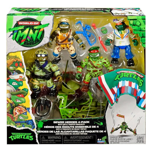 Tmnt Classic Sewer Heroes 4-Pack With Parachute