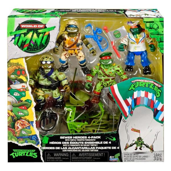 Tmnt Classic Sewer Heroes 4-Pack With Parachute