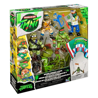 Tmnt Classic Sewer Heroes 4-Pack With Parachute