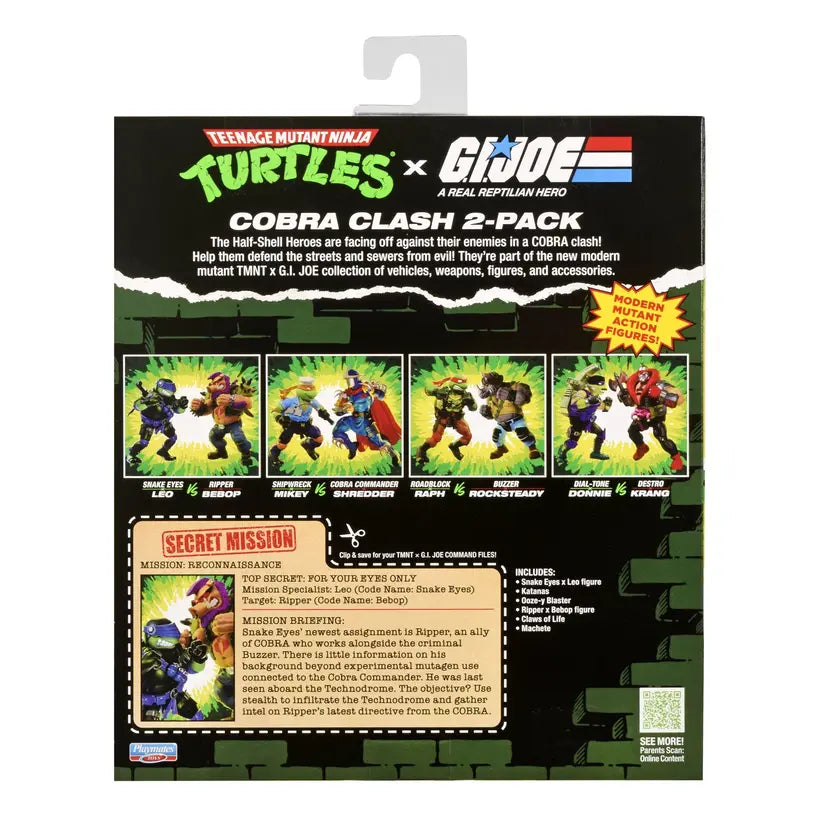 Tmnt X G.I. Joe: Snakes Eyes X Leo Vs. Ripper X Bebop