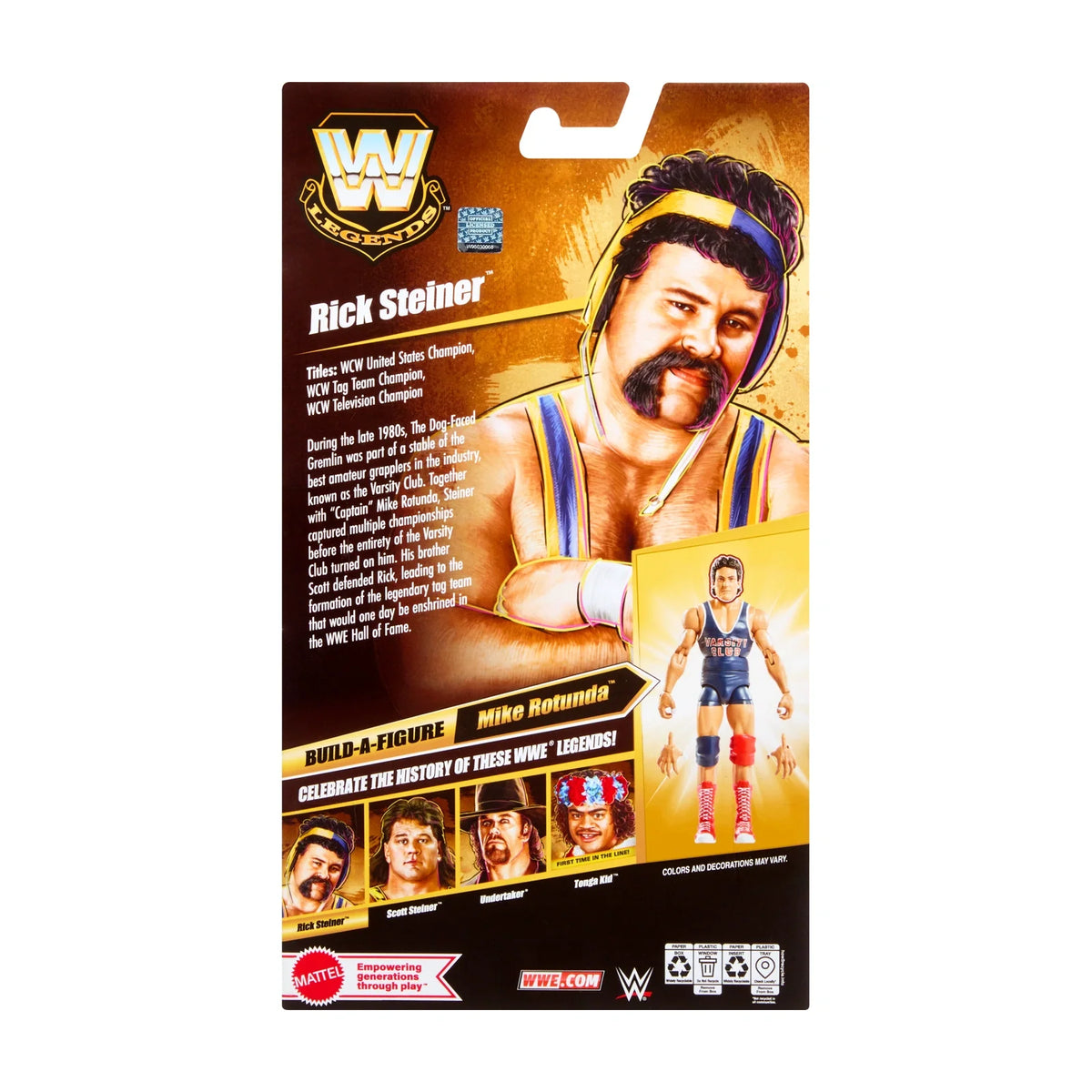 Rick Steiner - WWE Elite Legends Series 33 Figure - Exact rear packaging