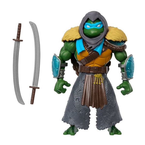 Stealth Ninja Leonardo - MOTU X TMNT Origins Turtles of Grayskull Wave 4 - complete product view on white
