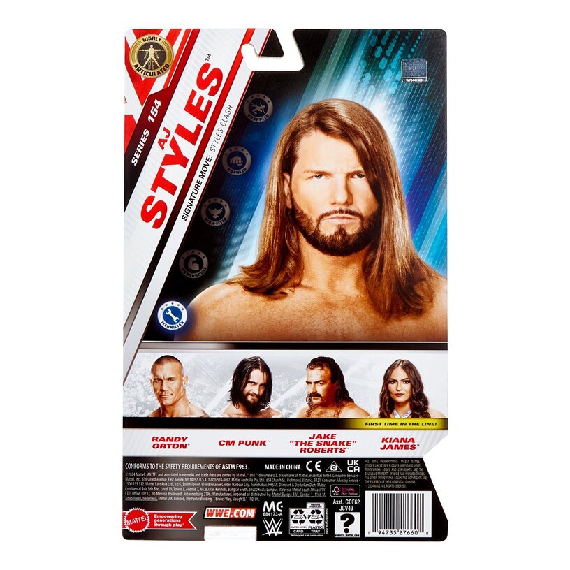 Aj Styles - Wwe Basic Series 154